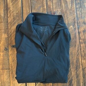 Athleta Midnight Black Half-Zip Pullover